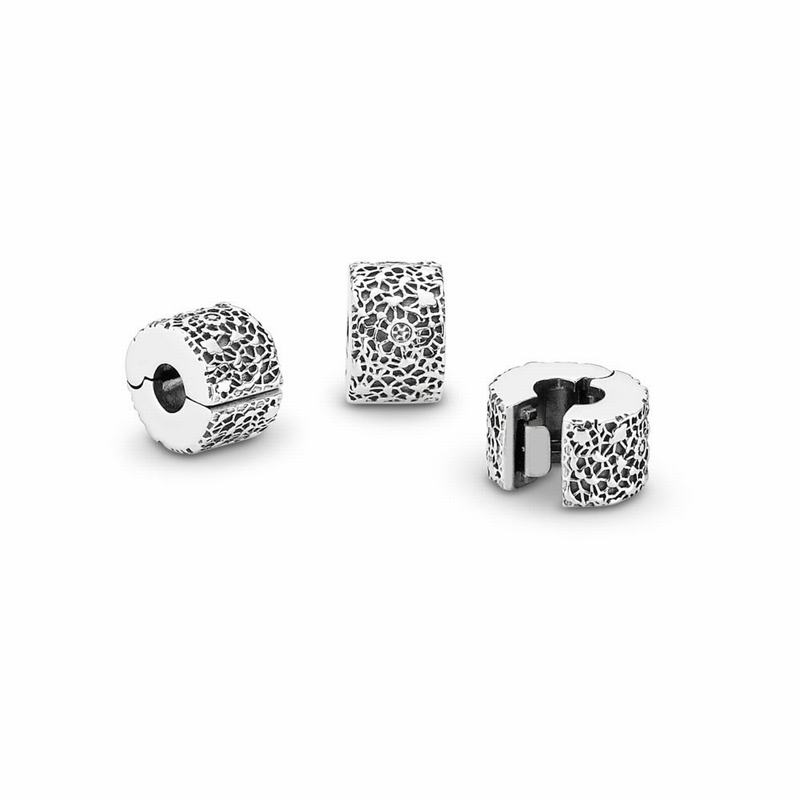 Pandora Layers Of Lace Charm Ireland - Sterling Silver - 259416WTK